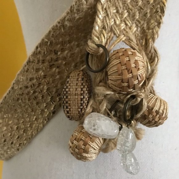 Ports 1961 Moonstones & beads jute woven belt - Picture 3 of 8